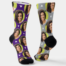 Girlfriend Foto for Boyfriend Fun Lila Gray Pho Socken