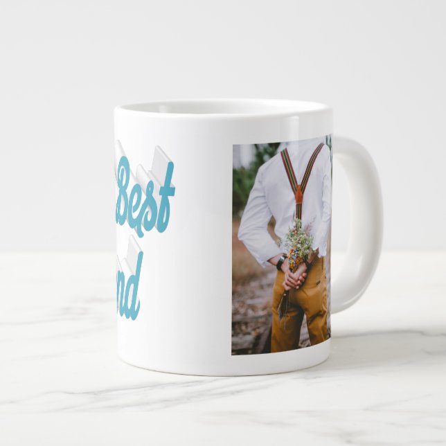 Girlfriend Foto Sky Script Jumbo-Tasse (Vorderseite Rechts)