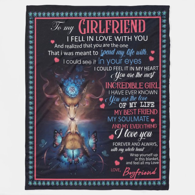 Girlfriend-Geschenke | Brief an meine Freundin Fleecedecke (Vorderseite)