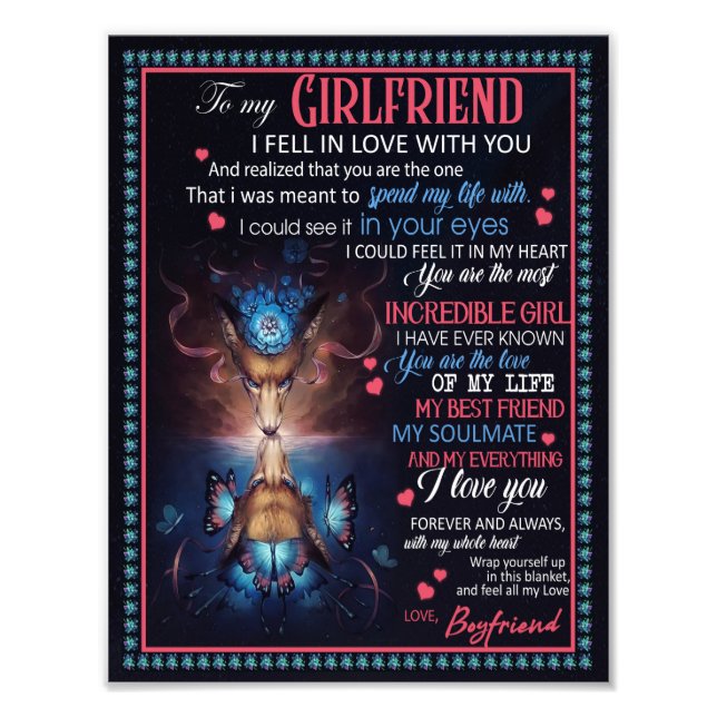 Girlfriend-Geschenke | Brief an meine Freundin Fotodruck (Vorne)