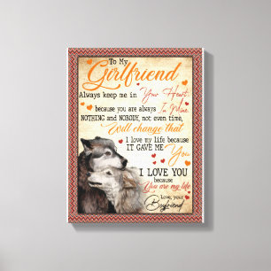 Girlfriend-Geschenke Brief an meine Freundin Leinwanddruck