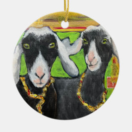 Girlfriend Goat Liebe Keramik Ornament