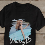 Girlfriend Grunge Heart Simple Modern Cooles Foto T-Shirt<br><div class="desc">Dieses einfache und moderne Design besteht aus einer modernen,  einfachen,  spielerischen Schrift-Typografie. Fügen Sie benutzerdefiniertes Foto hinzu.</div>