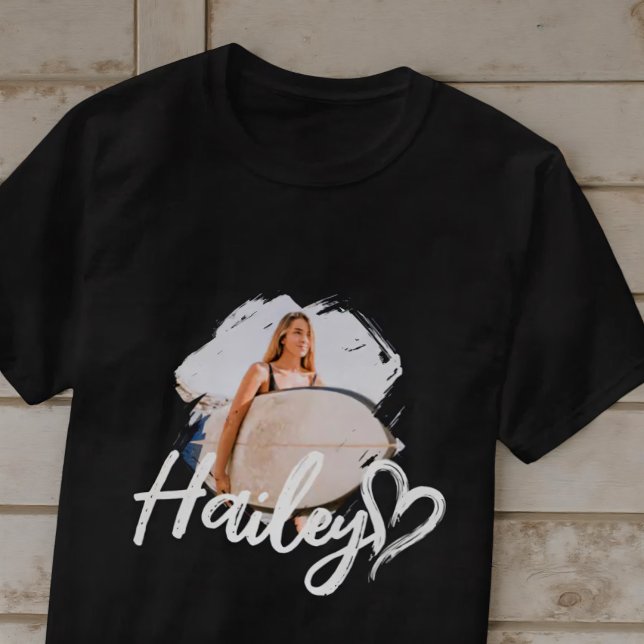 Girlfriend Grunge Simple Modern Heart Cool Photo T-Shirt (Von Creator hochgeladen)