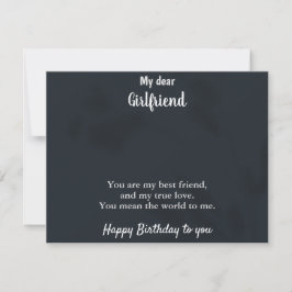 Girlfriend Jewelry Message Card