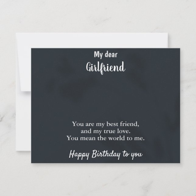 Girlfriend Jewelry Message Card (Vorderseite)