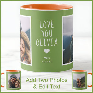 Girlfriend Liebe You Fotos Modern Green C111 White Tasse