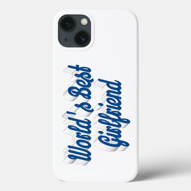 Girlfriend sea blue script Case-Mate iPhone hülle (Rückseite)