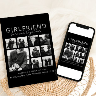 Girlfriend Together Forever Foto Collage Feiertagskarte