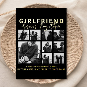 Girlfriend Together Forever Foto Folien Feiertagskarte