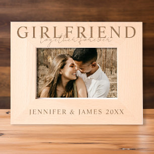 Girlfriend Together Forever Foto Geätzte Rahmen