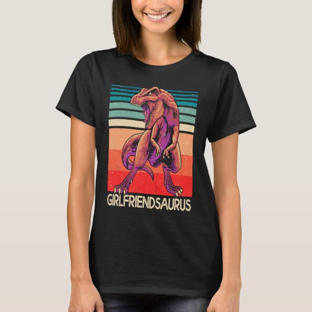 GirlfriendSaurus T Rex T  Girlfriend Saurus Dinosa T-Shirt (Vorderseite)