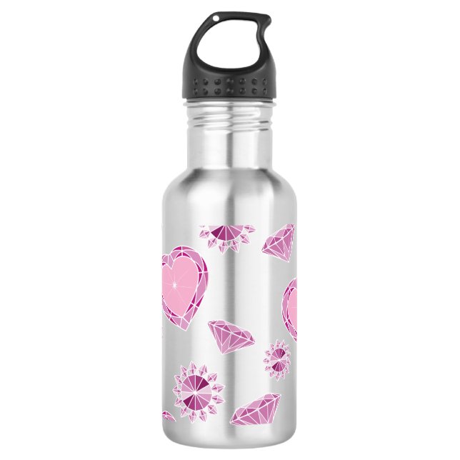 Girlie Bling Trinkflasche (Vorderseite)