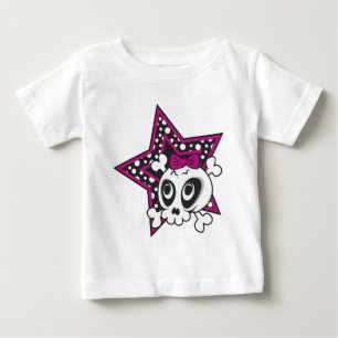 Girlie Emo Skull Baby T-shirt