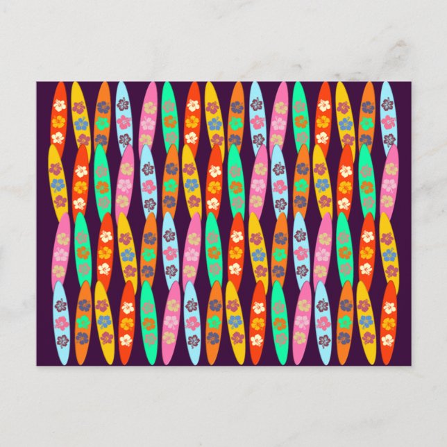 Girlie Flows Surfboards Postkarte (Vorderseite)