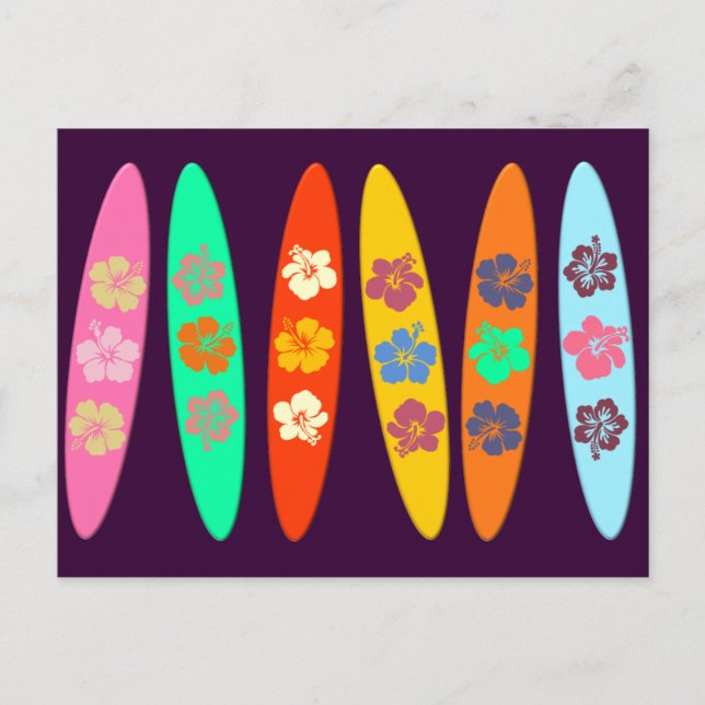 Girlie Flows Surfboards Postkarte (Vorderseite)