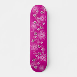 Girlie Pink Blume Skateboard