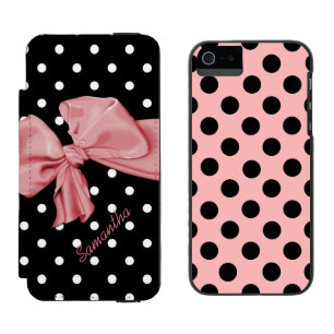 Girlie Polka Dots iPhone 5S Wallet Case Incipio Watson™ iPhone 5 Geldbörsen Hülle