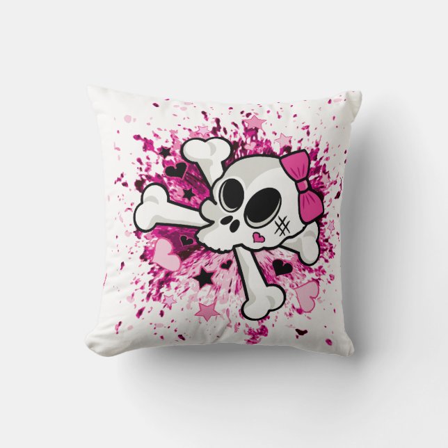 Girlie Skull Kissen (Vorderseite)