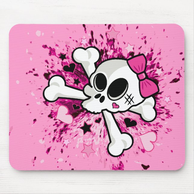 Girlie Skull Mousepad (Vorne)