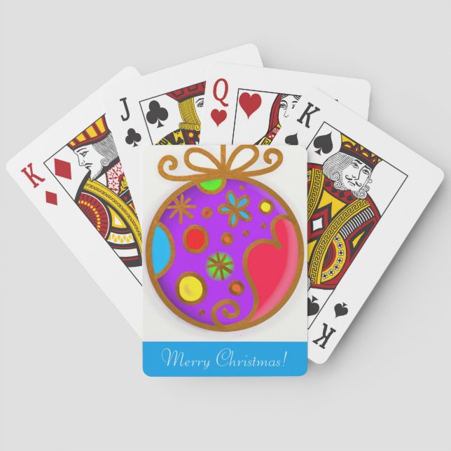 Girlish bemalt Lila Red Colorful Spielkarten (Rückseite)