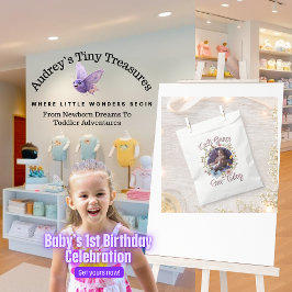 Girl's 1. Geburtstag Frühlingsschwanz Butterfly Fa Geschenktütchen