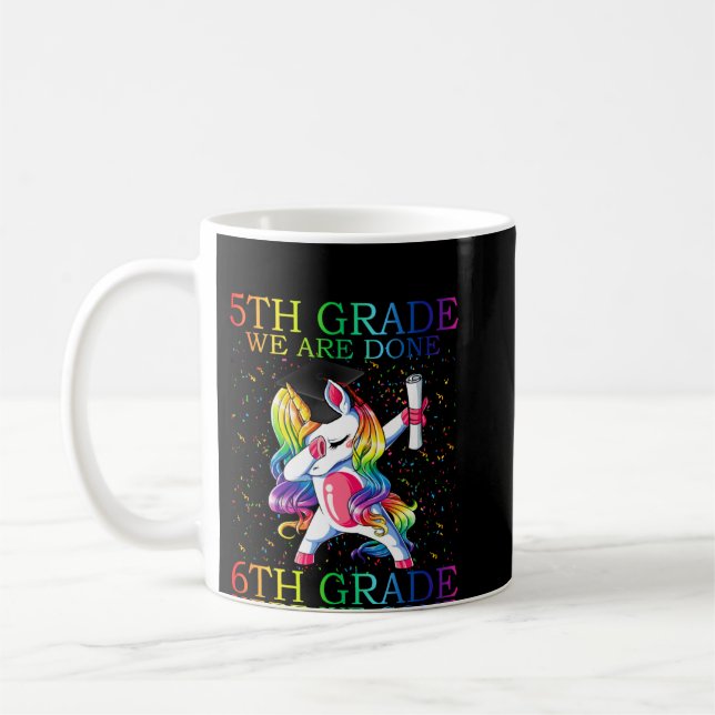 Girls 5th Grade Abschluss Magical Unicorn Geschenk Kaffeetasse (Links)