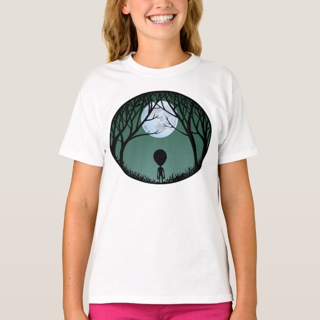 Girl's Alien Shirt Girls Extraterrestrial T - Shir (Vorderseite)