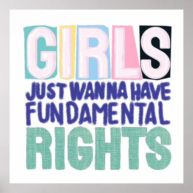 Girls And Fundamental Rights Poster (Vorne)