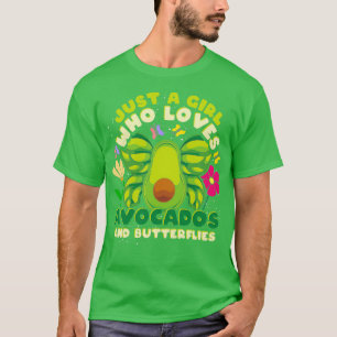 Girls Animal Lover Avocado Frauen Niedliches Insek T-Shirt