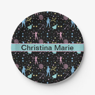 Girls Archery - Girly Hearts Stars Archer Pappteller