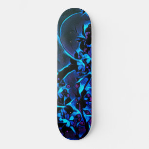 Girls Asiatisch Inspiriert Blue Black Cherry Bloss Skateboard