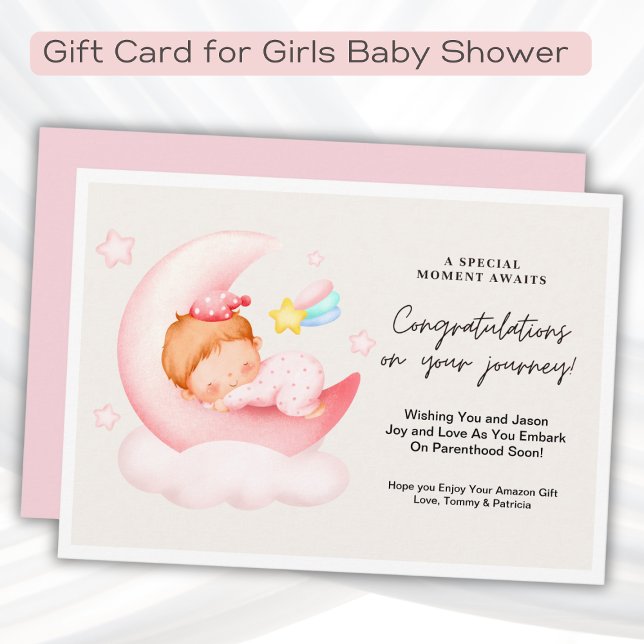 Girls Baby Shower Herzlichen Glückwunsch Geschenkk Karte (Von Creator hochgeladen)