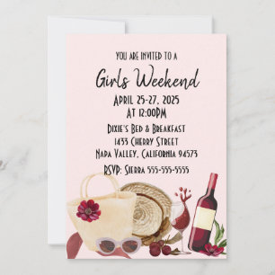Girls Bachelorette Einladung am Wochenende
