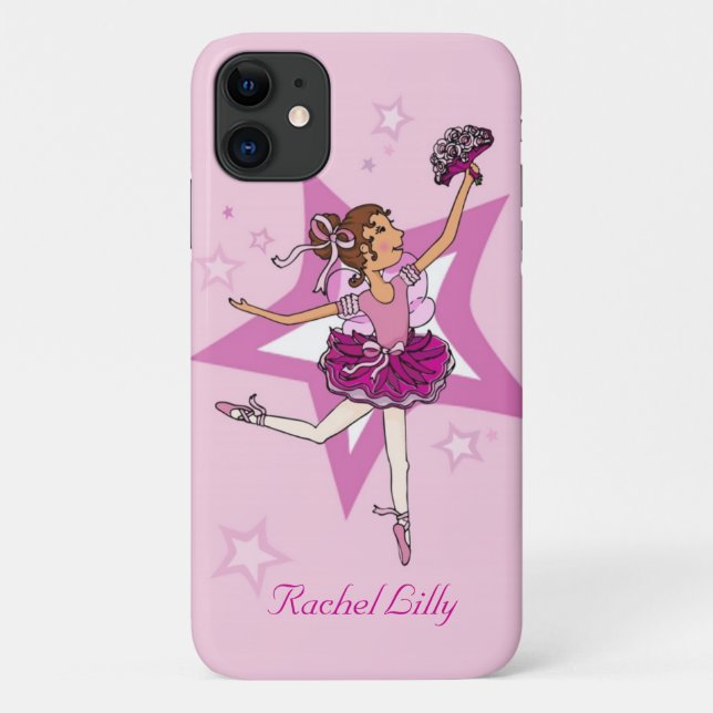 Girls ballerina dunkles Haar genannt Case-Mate iPhone Hülle (Rückseite)