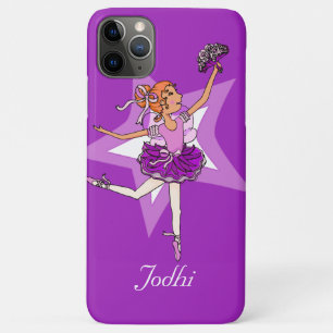 Girls ballerina lila roter Haarband iPhone 11 Pro Max Hülle