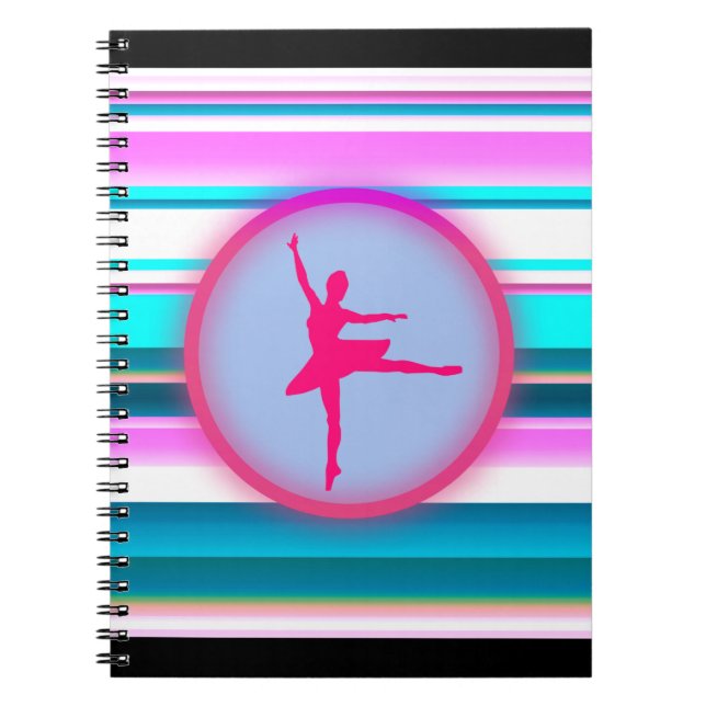 Girls Ballerina Tanz Notizblock (Vorderseite)