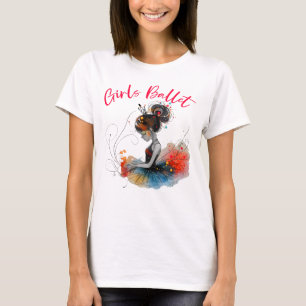 Girls Ballet Dancer, Niedlich Ballerina T-Shirt