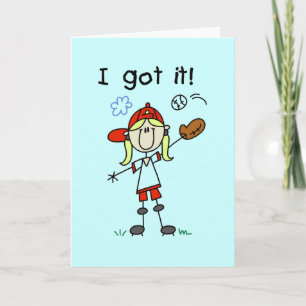 Girls Baseball Ich Got es Hemden und Geschenke Karte