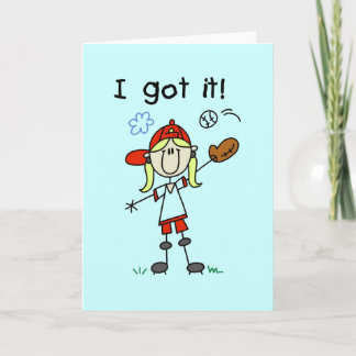 Girls Baseball Ich Got es Hemden und Geschenke Karte