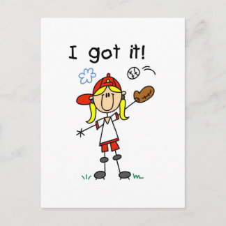 Girls Baseball Ich Got es Hemden und Geschenke Postkarte