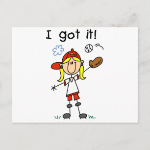 Girls Baseball Ich Got es Hemden und Geschenke Postkarte