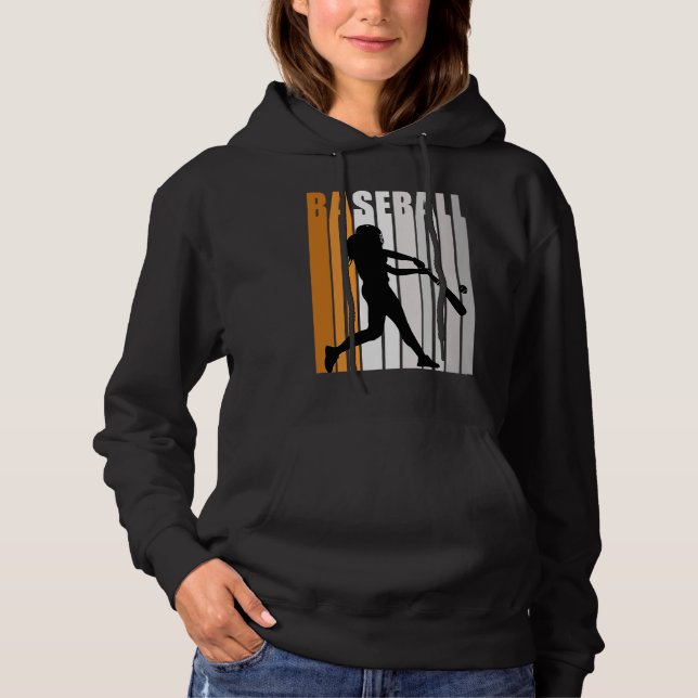 Girls Baseball Pretty Softball Fan Enthusiast Wome Hoodie (Vorderseite)