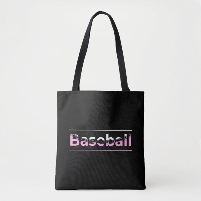Girls Baseball - rosa geometrische Typografie (Vorderseite)