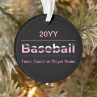 Girls Baseball - rosa geometrische Typografie