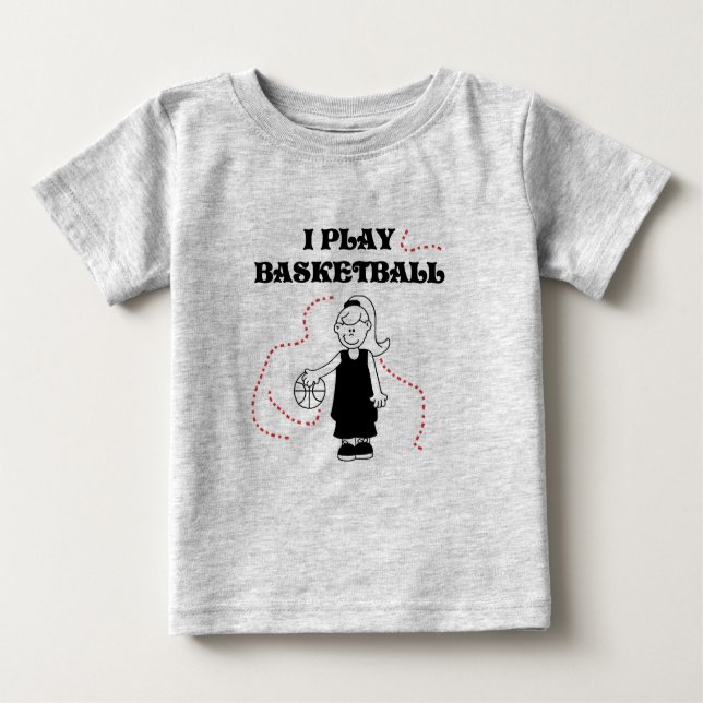 Girls Basketball Baby T-shirt (Vorderseite)