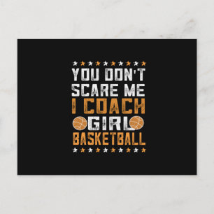Girls Basketball Coach   Basketballliebhaber Postkarte