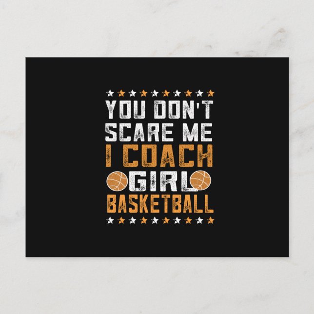 Girls Basketball Coach | Basketballliebhaber Postkarte (Vorderseite)