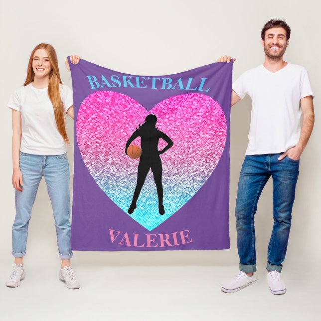 Girls Basketball Fleece Blanket (Beispiel)