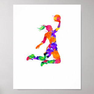 Girls Basketball für Basketball und Basketball Poster